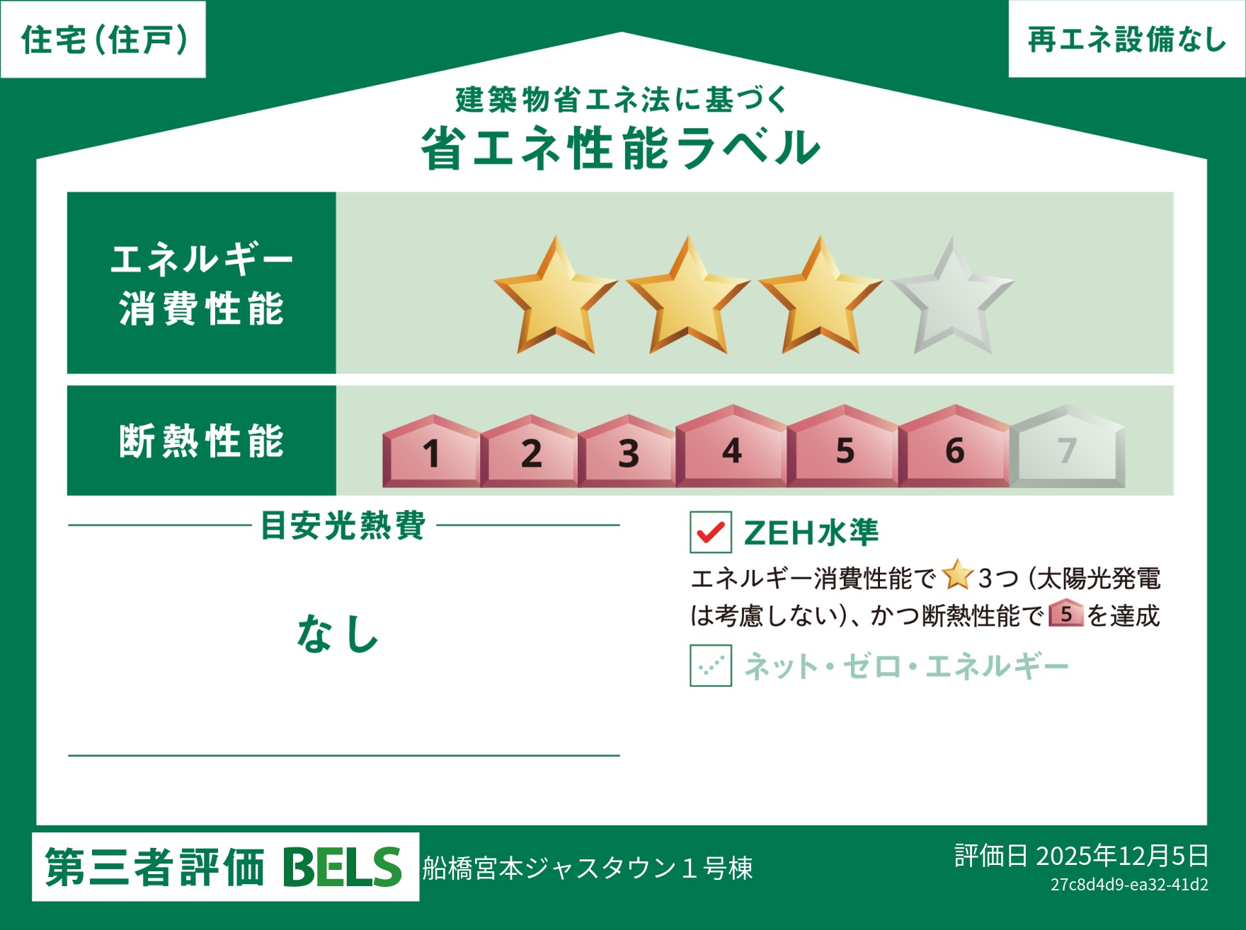 1号棟　省エネ性能ラベル