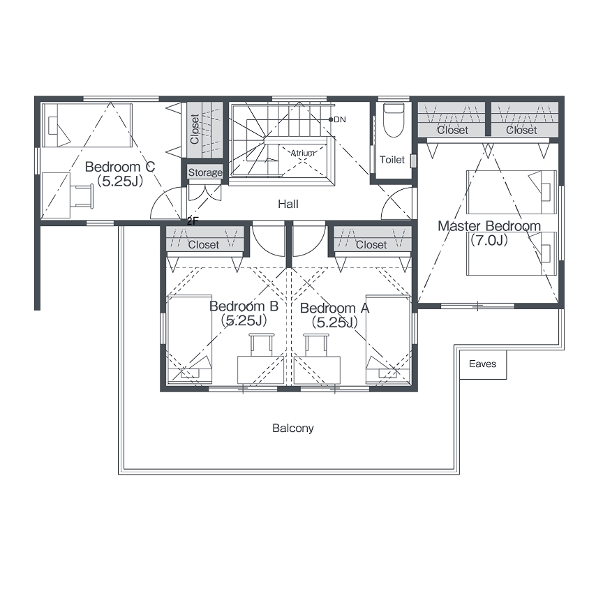 ガレージハウスの施工例