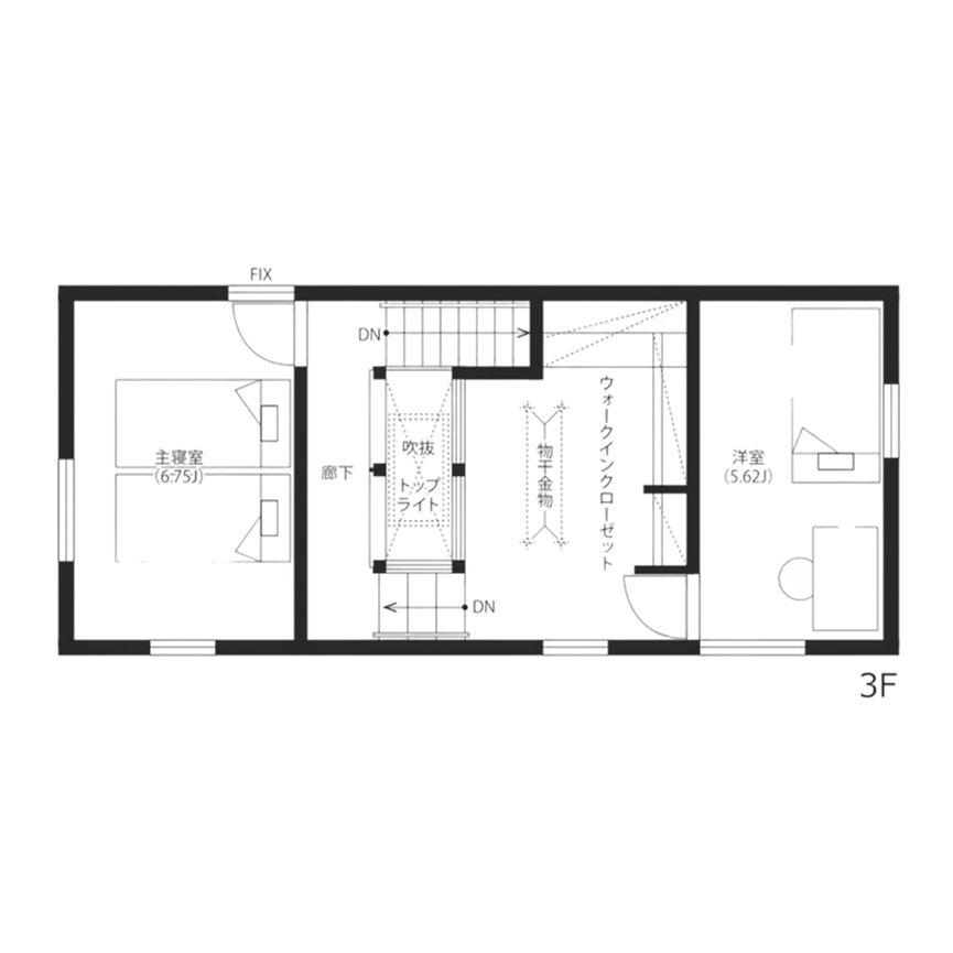 3階建ての施工例